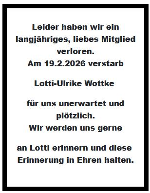 Wir trauern um Lotti